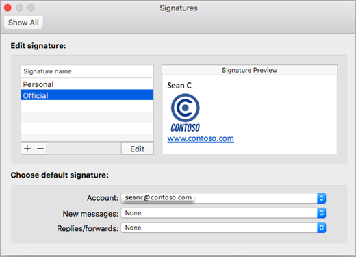 hyperlink signature in word for mac outlook 2011