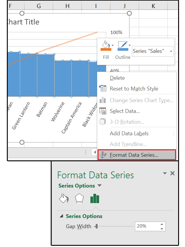 excel for mac format data series